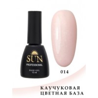 SUN Professional Каучуковая цветная база для ногтей 10мл №014