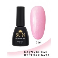 SUN Professional Каучуковая цветная база для ногтей 10мл №016