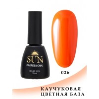 SUN Professional Каучуковая цветная база для ногтей 10мл №026