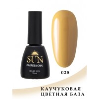 SUN Professional Каучуковая цветная база для ногтей 10мл №028