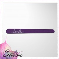 Пилка фирменная "Serebro collection" для ногтей тонкая (цвет фиолетовый) (абразивность 100/180)
