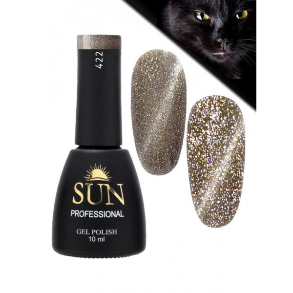 SUN Professional Светоотражающий гель-лак кошачий глаз Cat Eye 9D  №422