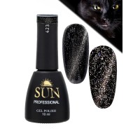 SUN Professional Светоотражающий гель-лак кошачий глаз Cat Eye 9D №423