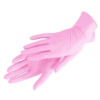 Перчатки нитриловые, розовые М 50 пар