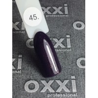 Гель лак Oxxi №045 (темный фиолетовый с золотистым микроблеском), 8 ml