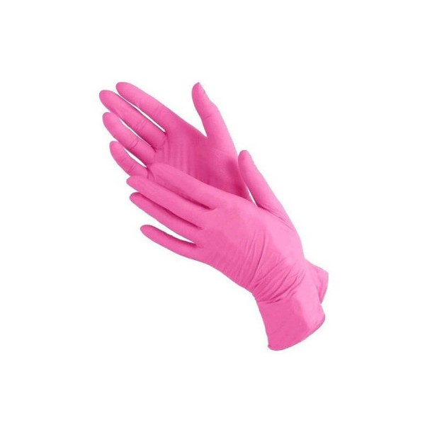 NitriMAX фуксия розовые смотровые перчатки, размер M (50 пар)